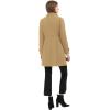 imageAllegra K Womens Stand Collar Double Breasted Slant Pockets Trendy Outwear Winter CoatKhaki