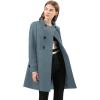 imageAllegra K Womens Stand Collar Double Breasted Slant Pockets Trendy Outwear Winter CoatOxford Blue