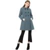 imageAllegra K Womens Stand Collar Double Breasted Slant Pockets Trendy Outwear Winter CoatOxford Blue