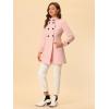 imageAllegra K Womens Stand Collar Double Breasted Slant Pockets Trendy Outwear Winter CoatPink