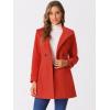 imageAllegra K Womens Stand Collar Double Breasted Slant Pockets Trendy Outwear Winter CoatRed