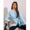 imageAllegra K Womens Winter Shawl Collar Long Sleeve Tie Belt Wrap Coats with PocketsBlue