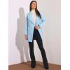 imageAllegra K Womens Winter Shawl Collar Long Sleeve Tie Belt Wrap Coats with PocketsBlue