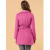 imageAllegra K Womens Winter Shawl Collar Long Sleeve Tie Belt Wrap Coats with PocketsFuchsia