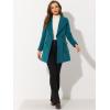 imageAllegra K Womens Winter Shawl Collar Long Sleeve Tie Belt Wrap Coats with PocketsPeacock Blue