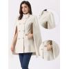 imageAllegra K Cape Coats for Womens Winter Slit Sleeve Double Breasted Cloak CoatBeige