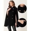 imageAllegra K Cape Coats for Womens Winter Slit Sleeve Double Breasted Cloak CoatBlack