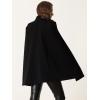 imageAllegra K Cape Coats for Womens Winter Slit Sleeve Double Breasted Cloak CoatBlack