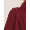 imageAllegra K Cape Coats for Womens Winter Slit Sleeve Double Breasted Cloak CoatBurgundy