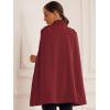 imageAllegra K Cape Coats for Womens Winter Slit Sleeve Double Breasted Cloak CoatBurgundy