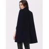 imageAllegra K Cape Coats for Womens Winter Slit Sleeve Double Breasted Cloak CoatDark Blue