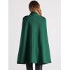 imageAllegra K Cape Coats for Womens Winter Slit Sleeve Double Breasted Cloak CoatDark Green