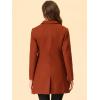 imageAllegra K Womens 2024 Pea Coat Single Breasted Long Winter Coats for WomenBrick Red