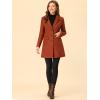 imageAllegra K Womens 2024 Pea Coat Single Breasted Long Winter Coats for WomenBrick Red