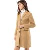 imageAllegra K Womens 2024 Pea Coat Single Breasted Long Winter Coats for WomenBrowns