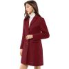 imageAllegra K Womens 2024 Pea Coat Single Breasted Long Winter Coats for WomenBurgundy