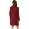 imageAllegra K Womens 2024 Pea Coat Single Breasted Long Winter Coats for WomenBurgundy