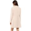 imageAllegra K Womens 2024 Pea Coat Single Breasted Long Winter Coats for WomenCream White