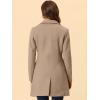 imageAllegra K Womens 2024 Pea Coat Single Breasted Long Winter Coats for WomenDark Beige