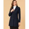 imageAllegra K Womens 2024 Pea Coat Single Breasted Long Winter Coats for WomenDark Blue