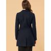 imageAllegra K Womens 2024 Pea Coat Single Breasted Long Winter Coats for WomenDark Blue