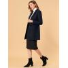 imageAllegra K Womens 2024 Pea Coat Single Breasted Long Winter Coats for WomenDark Blue