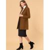 imageAllegra K Womens 2024 Pea Coat Single Breasted Long Winter Coats for WomenDark Brown