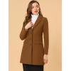 imageAllegra K Womens 2024 Pea Coat Single Breasted Long Winter Coats for WomenDark Brown