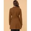 imageAllegra K Womens 2024 Pea Coat Single Breasted Long Winter Coats for WomenDark Brown