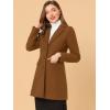 imageAllegra K Womens 2024 Pea Coat Single Breasted Long Winter Coats for WomenDark Brown