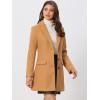 imageAllegra K Womens 2024 Pea Coat Single Breasted Long Winter Coats for WomenDark Khaki