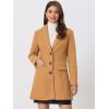 imageAllegra K Womens 2024 Pea Coat Single Breasted Long Winter Coats for WomenDark Khaki