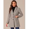 imageAllegra K Womens 2024 Pea Coat Single Breasted Long Winter Coats for WomenDark Tan