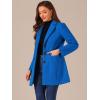 imageAllegra K Womens 2024 Pea Coat Single Breasted Long Winter Coats for WomenDeep Blue