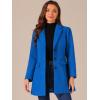 imageAllegra K Womens 2024 Pea Coat Single Breasted Long Winter Coats for WomenDeep Blue