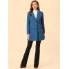 imageAllegra K Womens 2024 Pea Coat Single Breasted Long Winter Coats for WomenDusty Blue