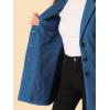 imageAllegra K Womens 2024 Pea Coat Single Breasted Long Winter Coats for WomenDusty Blue