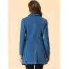 imageAllegra K Womens 2024 Pea Coat Single Breasted Long Winter Coats for WomenDusty Blue