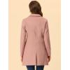 imageAllegra K Womens 2024 Pea Coat Single Breasted Long Winter Coats for WomenDusty Pink
