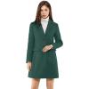 imageAllegra K Womens 2024 Pea Coat Single Breasted Long Winter Coats for WomenGreen