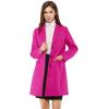 imageAllegra K Womens 2024 Pea Coat Single Breasted Long Winter Coats for WomenHot Pink