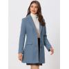 imageAllegra K Womens 2024 Pea Coat Single Breasted Long Winter Coats for WomenLight Dusty Blue