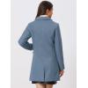 imageAllegra K Womens 2024 Pea Coat Single Breasted Long Winter Coats for WomenLight Dusty Blue