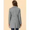 imageAllegra K Womens 2024 Pea Coat Single Breasted Long Winter Coats for WomenLight Grey