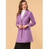 imageAllegra K Womens 2024 Pea Coat Single Breasted Long Winter Coats for WomenLight Purple