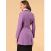 imageAllegra K Womens 2024 Pea Coat Single Breasted Long Winter Coats for WomenLight Purple