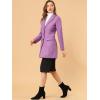 imageAllegra K Womens 2024 Pea Coat Single Breasted Long Winter Coats for WomenLight Purple