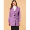 imageAllegra K Womens 2024 Pea Coat Single Breasted Long Winter Coats for WomenLight Purple