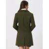 imageAllegra K Womens 2024 Pea Coat Single Breasted Long Winter Coats for WomenOlive Green