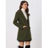 imageAllegra K Womens 2024 Pea Coat Single Breasted Long Winter Coats for WomenOlive Green